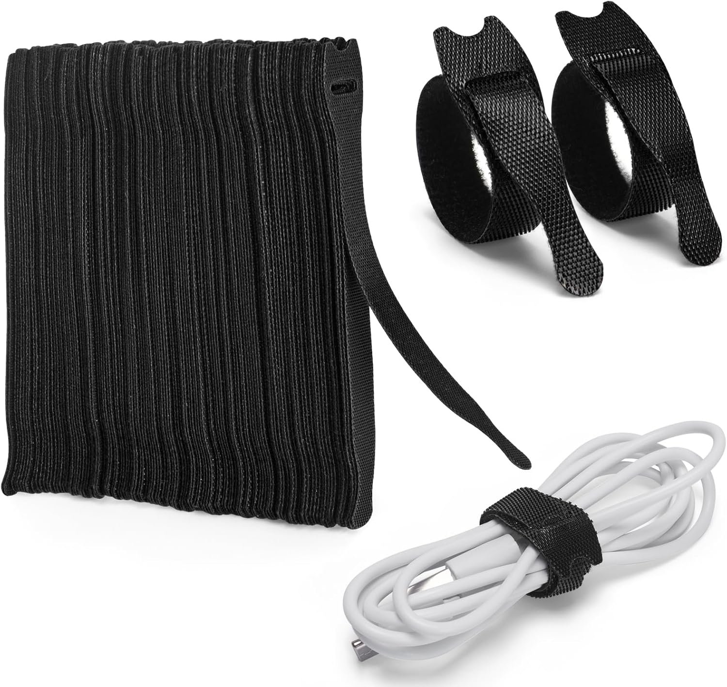 120 Piezas de Bridas Reutilizables para Cables Zivacate